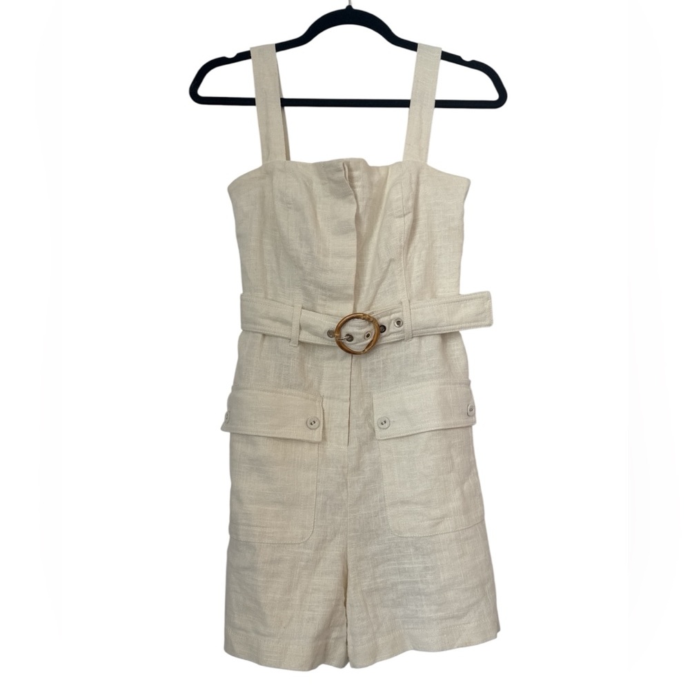 House of Harlow 1960 Linen Belted Romper